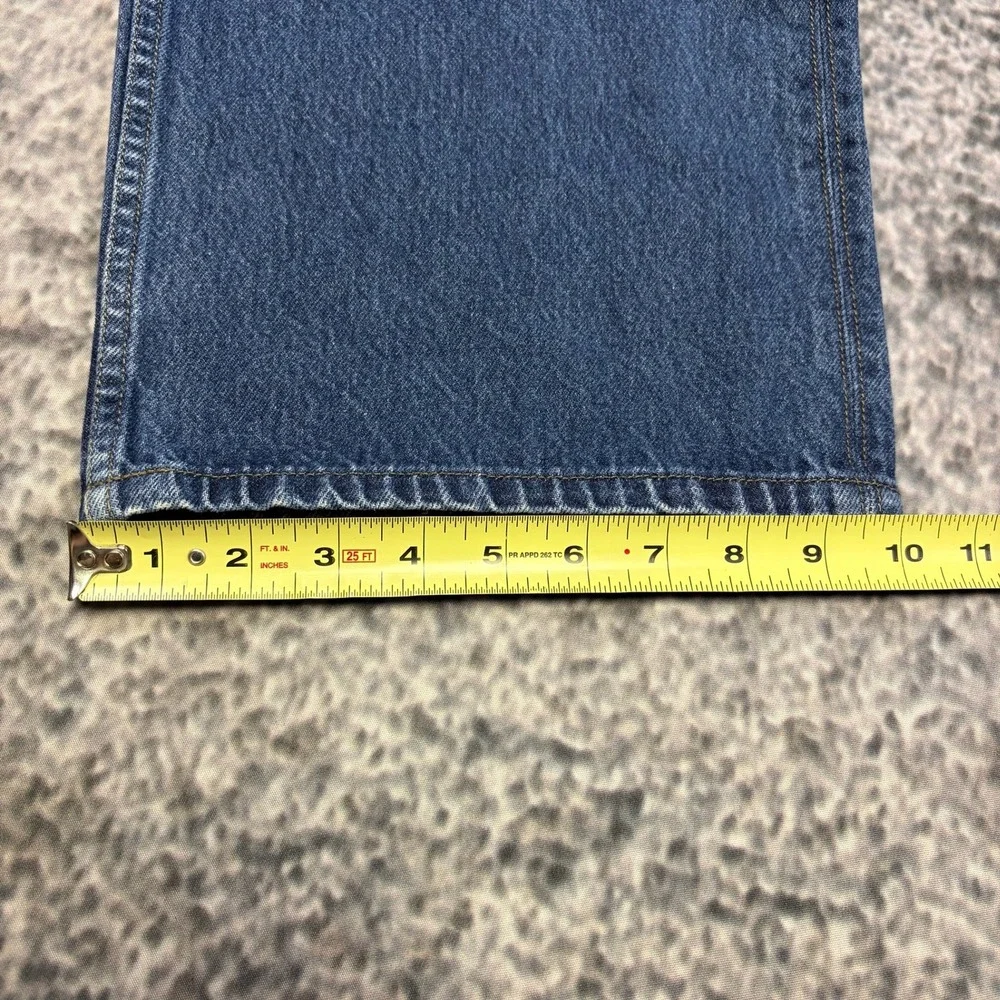 Nautica Cargo Jeans Mens 36x32 Blue Baggy Wide Leg Utility Skater VTG Y2K